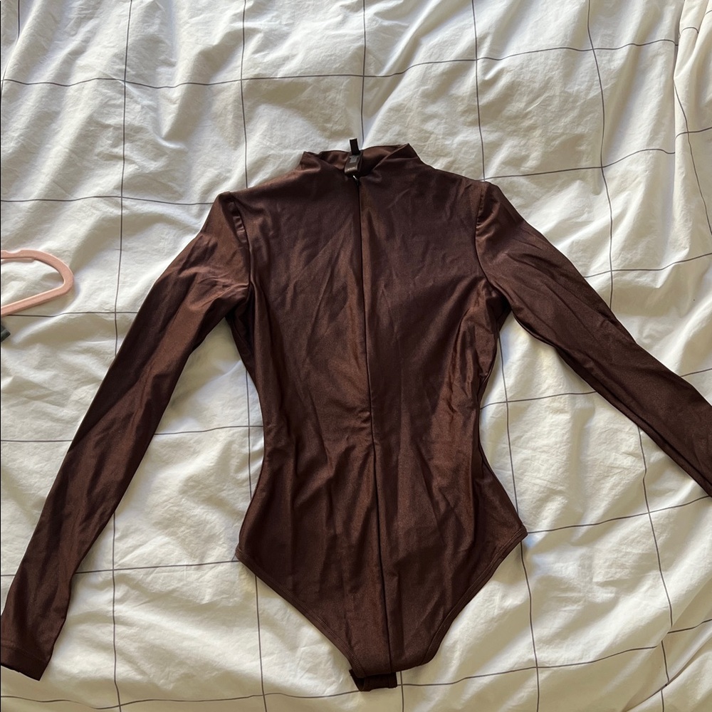 SKIMS Brown Long Sleeve Bodysuit